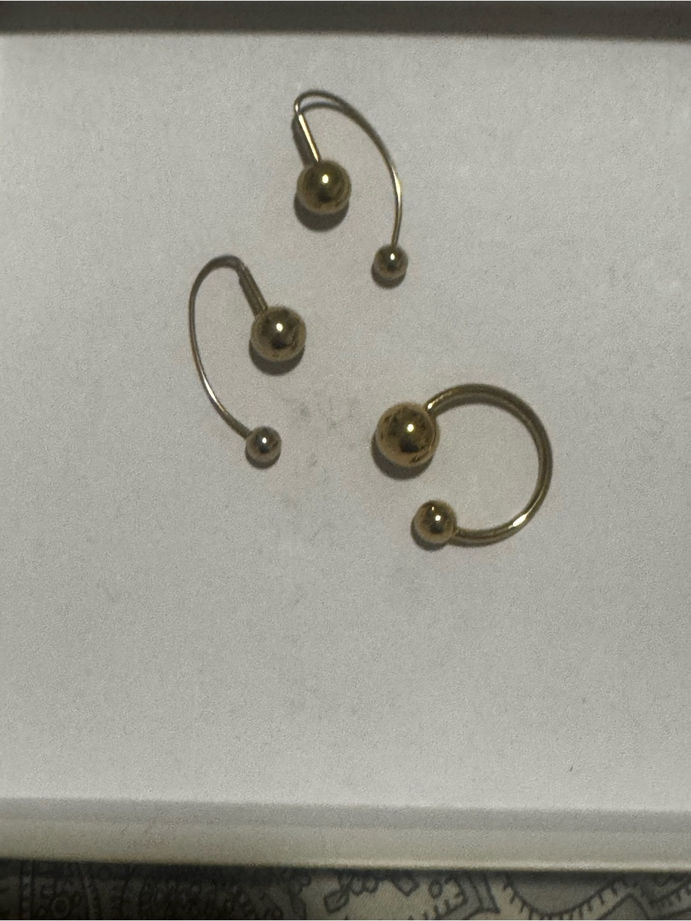 Gold Ball Hoop and Stud Earring Set